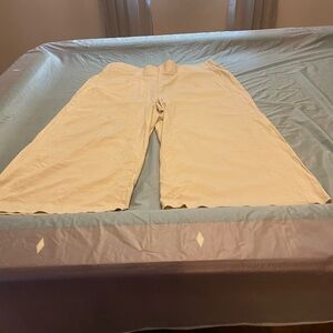 Torrid Khaki Stretch Linen Wide Leg Crop, NWT